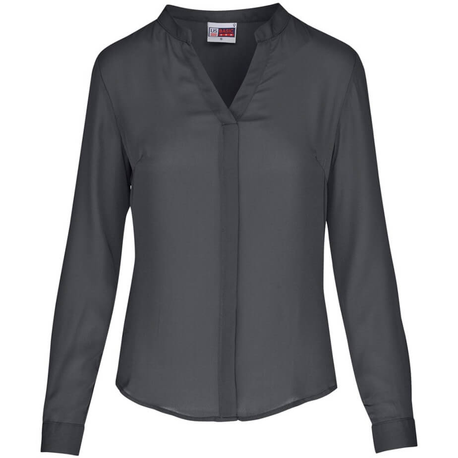 Ladies Long Sleeve Ava Charcoal